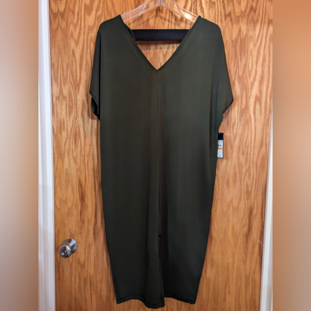 //Modern\\ NEW Cocoon Dress {RACHEL - Rachel Roy} Olive Green - Small